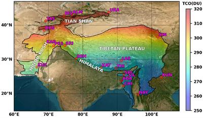 Trends and variability of total column ozone in the Third Pole